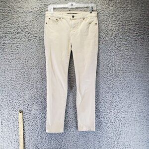 Lauren Ralph Lauren Jeans Womens Size 4 Tan Premier Skinny Ankle Stretch Denim
